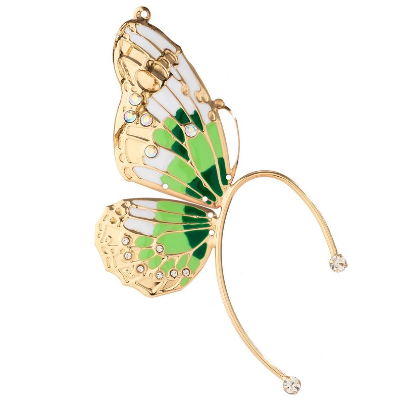 Gancio per elfo con gancio senza foro per orecchini a farfalla con ali di strass da donna, piccolo fermaglio per orecchio_voghion.com