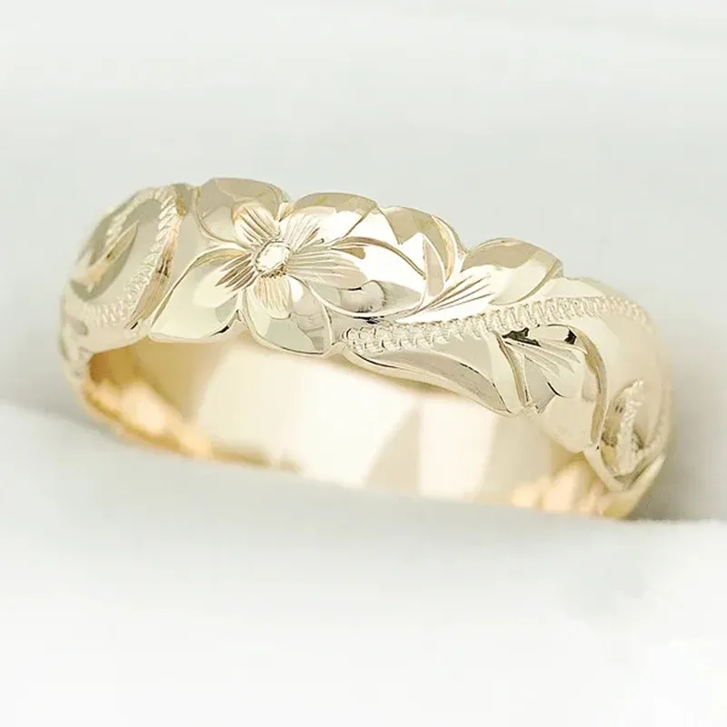 CAOSHI Bague de proposition discrète pour femme, alliance en métal, design en forme de fleur, accessoires de doigt exquis pour_voghion.com