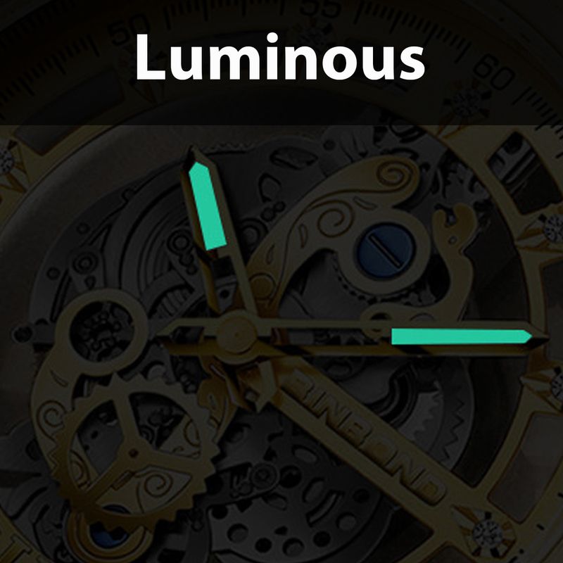 Orologio da polso al quarzo da uomo, stile business, con design scheletrato, impermeabile, luminoso, con cinturino in pelle._voghion.com