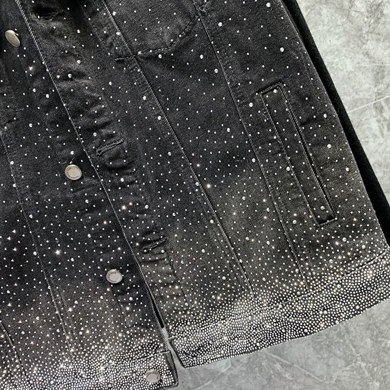 Herrenbekleidung Heiß gebohrte, mit Sternen besetzte Jeansweste, Jacke, Street-Rocking und vielseitige, lockere, ärmellose Weste, Weste, Trend_voghion.com