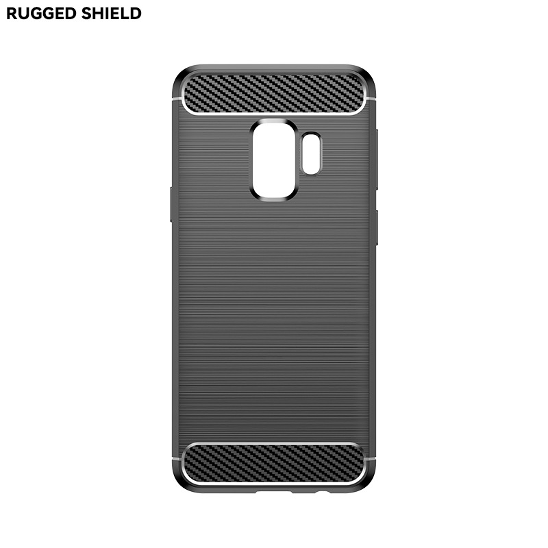Suitable For Galaxy Mobile Phones, Samsung S9 Brushed Carbon Fiber Protective Case With Anti Drop Soft Shell_voghion.com