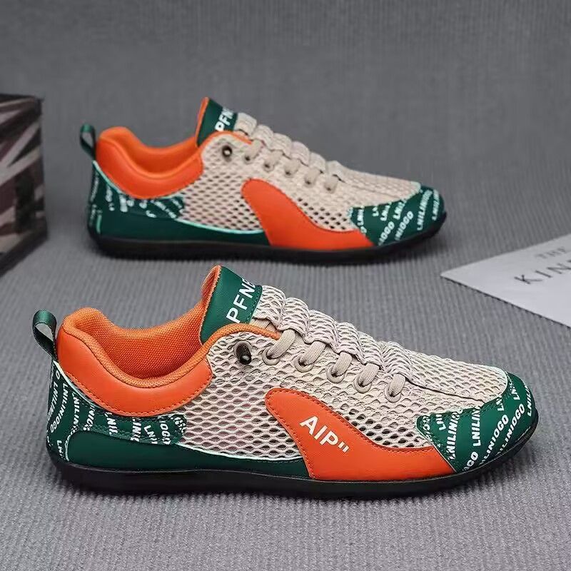 New Summer 2025 Low-top Soft Sole Loafers Men's Breathable Mesh Casual Versatile Forrest Gump Shoes_voghion.com