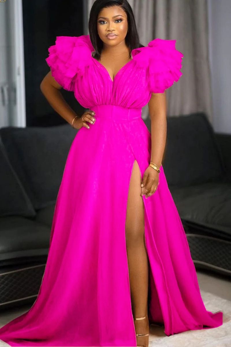 Damenbekleidung Lockeres großes Swing-Netzkleid Pendeln Europäisches und amerikanisches großes Damenkleid_voghion.com
