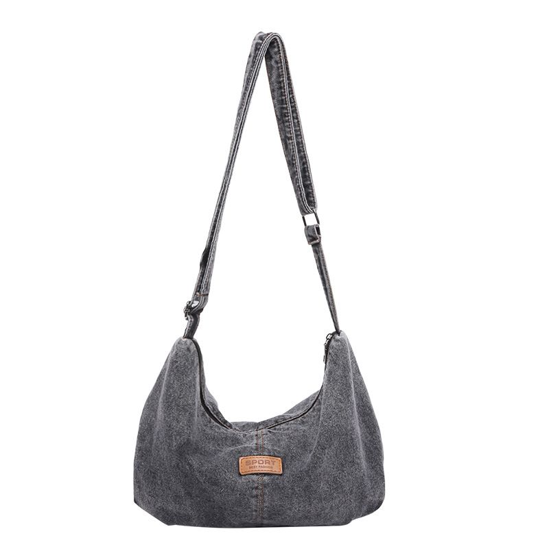 Women's New Shoulder Simple Ladies Denim Dumpling College Student Fashion Canvas Bag_voghion.com