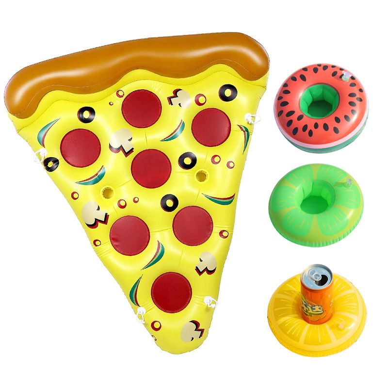 New Ins Pizza Floating Row -puhallettava PVC-aikuisille tarkoitettu vesilepotuoli, suuri paksuuntunut viihdekelluva sänky, kuva_voghion.com