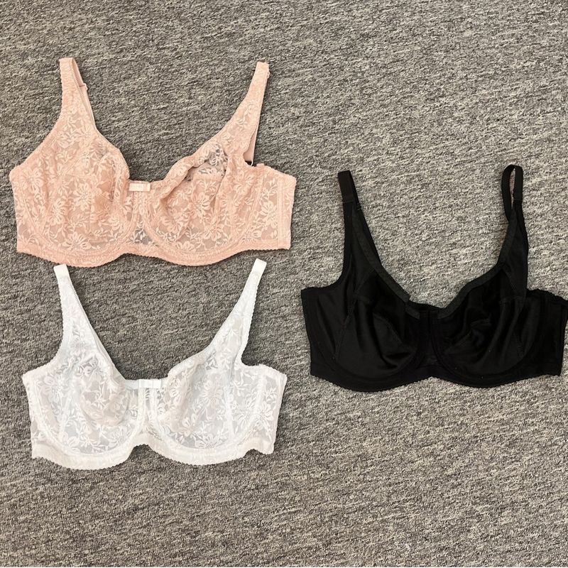Elegant Lace Underwire Push-Up Bra For Full-Figure Women – Comfortable, Breathable & Adjustable Support In White, Black & Nude_voghion.com