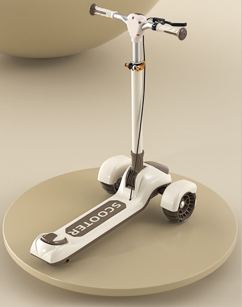 Büyük Çocuklar İçin Scooter Yanıp Sönebilir, Ergen Tek Bacaklı Scooter Üç Tekerlekli Çocuk Katlanabilir Oyuncak Araba_voghion.com