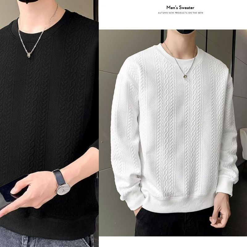 Herren Cord Langarmpullover – Leichtes Frühlings-Essential, Rundhalsausschnitt, minimalistische Streetwear (M-5XL, atmungsaktiv, Lagenlook-fähig)_voghion.com