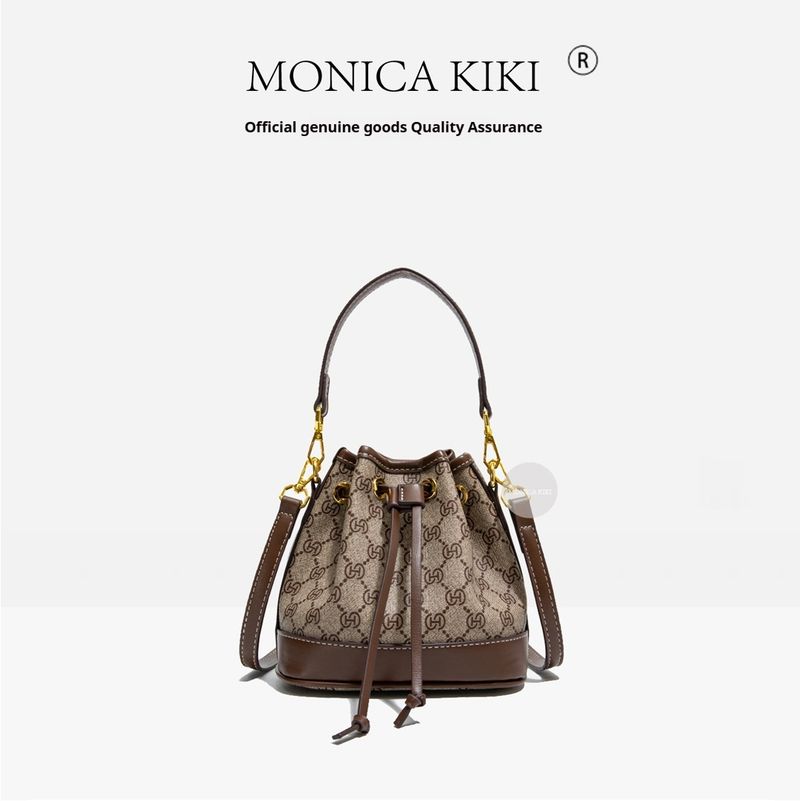 Sacs seau en cuir et sac à bandoulière à cordon pour femme, fourre-tout moyen et sac à main hobo avec deux bandoulières_voghion.com
