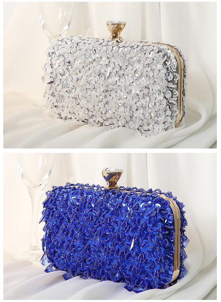 Abendtaschen für Damen, handgefertigte Abendtasche mit Perlen für Damen – elegante Clutch für Abendessen und Bankette (Accessoire für die Abendgarderobe)_voghion.com