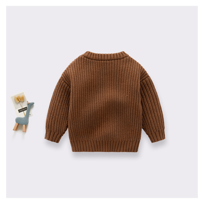 Ins hot style foreign trade cross-border children's clothing baby sweater baby boy girl child autumn and winter loose knitted jacket_voghion.com