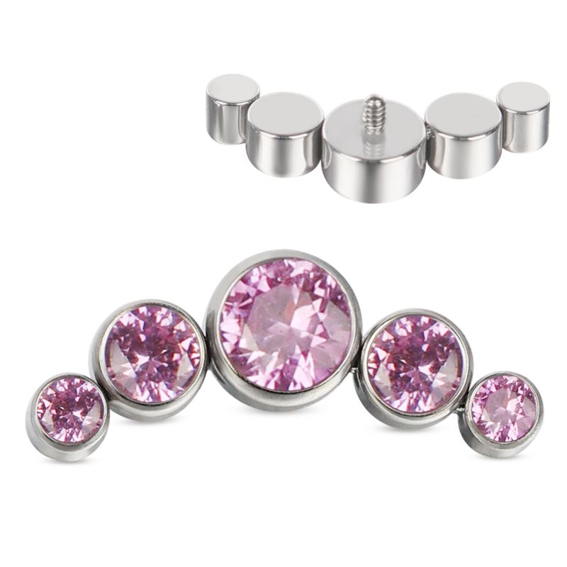 Orecchini garofano in titanio G23 per piercing 5 orecchini Fiat, anelli per labbra, diamanti_voghion.com