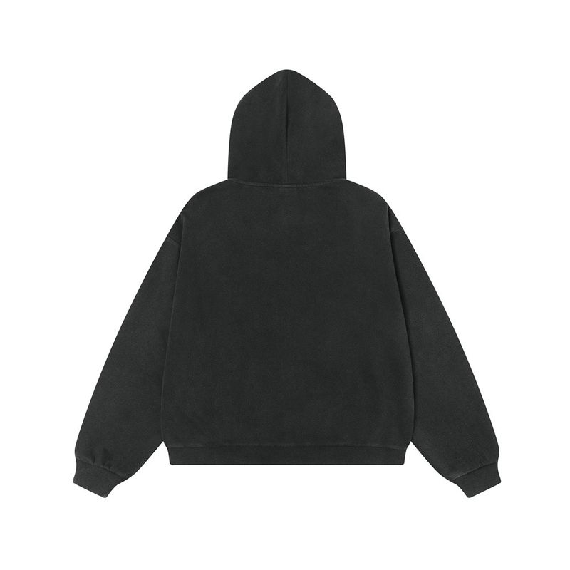 Felpa con cappuccio e stampa a macchie con lettere, da uomo, primavera e autunno, casual, alla moda, lavata, ampia_voghion.com