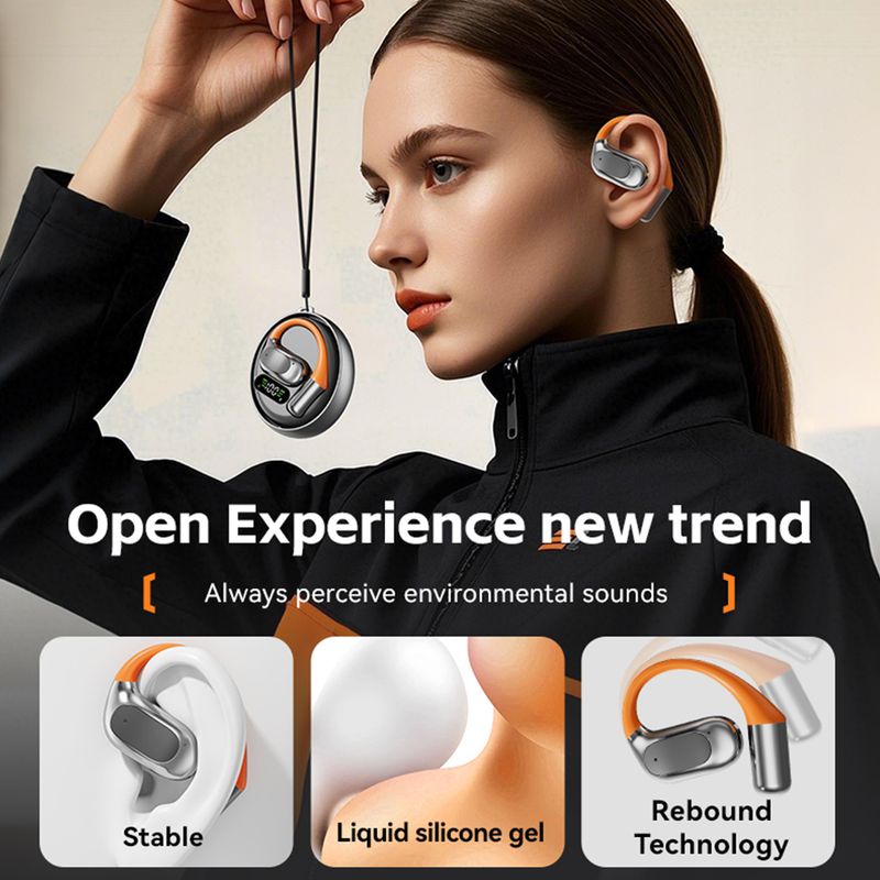 Fones de ouvido sem fio com microfone integrado Fones de ouvido Bluetooth à prova d'água com cancelamento de ruído Fones de ouvido de condução óssea para esportes/direção_voghion.com