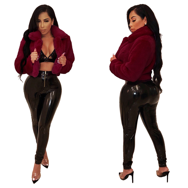 L'abbigliamento femminile desidera Dunhuang vendita calda autunno e inverno cardigan in pelliccia sintetica sciolto giacca corta cappotto soffice_voghion.com