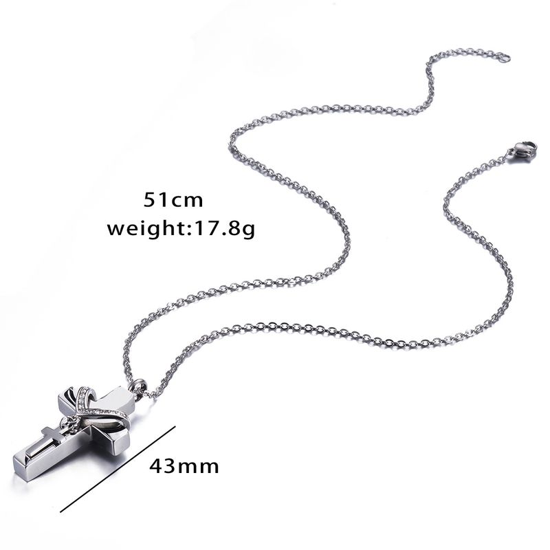 Collana con ciondolo a forma di croce in vendita calda, con possibilità di aprire la bottiglia di profumo, commemorativa per i propri cari e per le ceneri degli animali domestici._voghion.com