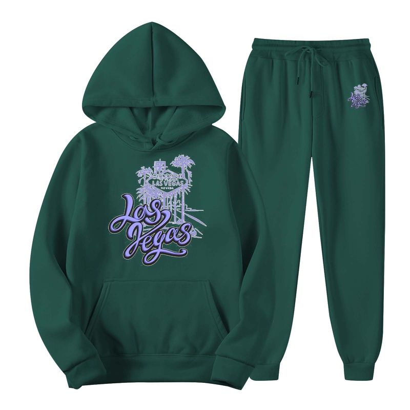 2023 Autunno/Inverno Nuovo Maglione Stampato con Cappuccio Uomo Set Sportivo Tempo Libero_voghion.com