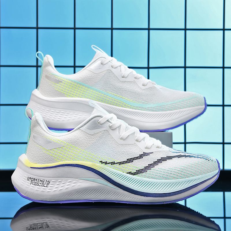 Zapatillas deportivas transpirables con amortiguación de impactos y placa de carbono para carreras de estudiantes, para hombre y mujer, 2024_voghion.com