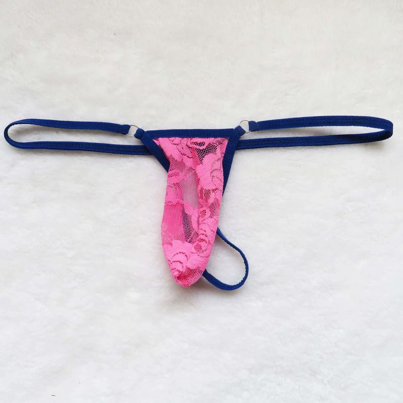 Ropa interior íntima, bragas sexys de encaje transparente en forma de T, tanga para hombre, minibañador._voghion.com
