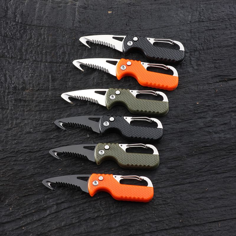 Cutter Multi-Functional Outdoor Portable Knife Hook Sawtooth Survival Tool Folding Box Opener_voghion.com