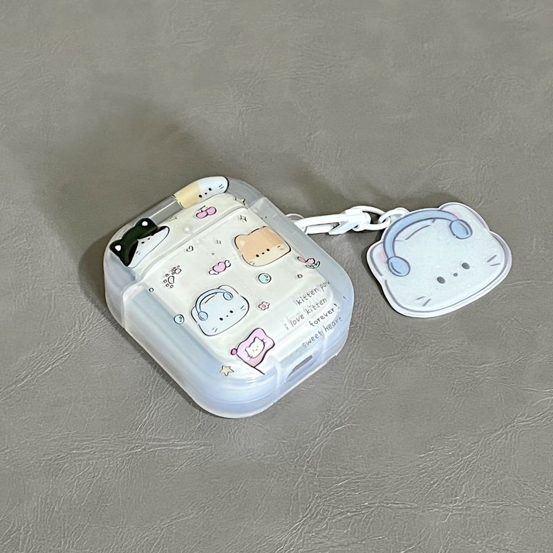 Mielas katės apsauginis dangtelis 3, tinkantis „Airpods“ 2, belaidėms „Bluetooth“ ausinėms, 3, 1, „Airpods S2“, „Airpod Pro“, 4, 4_voghion.com