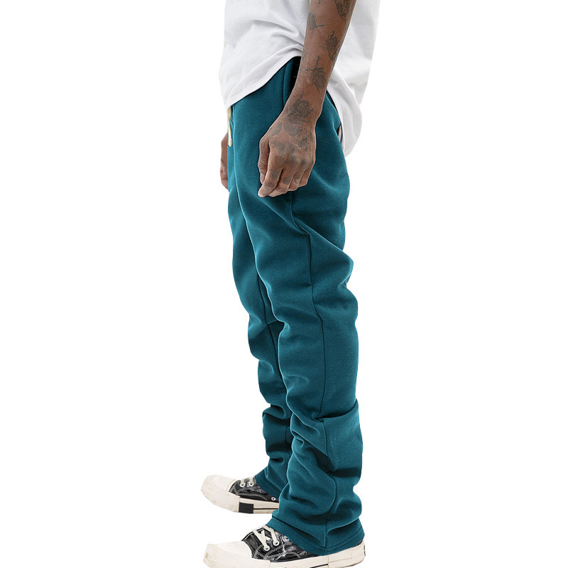 Flared Drawstring Long American Style Solid Color Slim Fit Men's Casual Pants Trendy_voghion.com