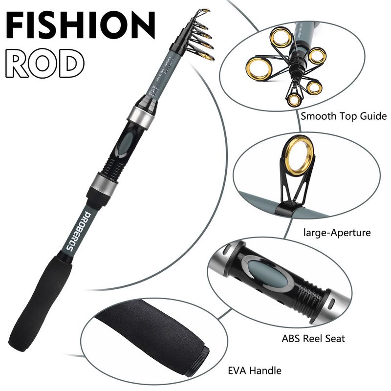 Canne à pêche ultra-courte pour lancer de leurres en mer, petite, portable, 6 sections_voghion.com