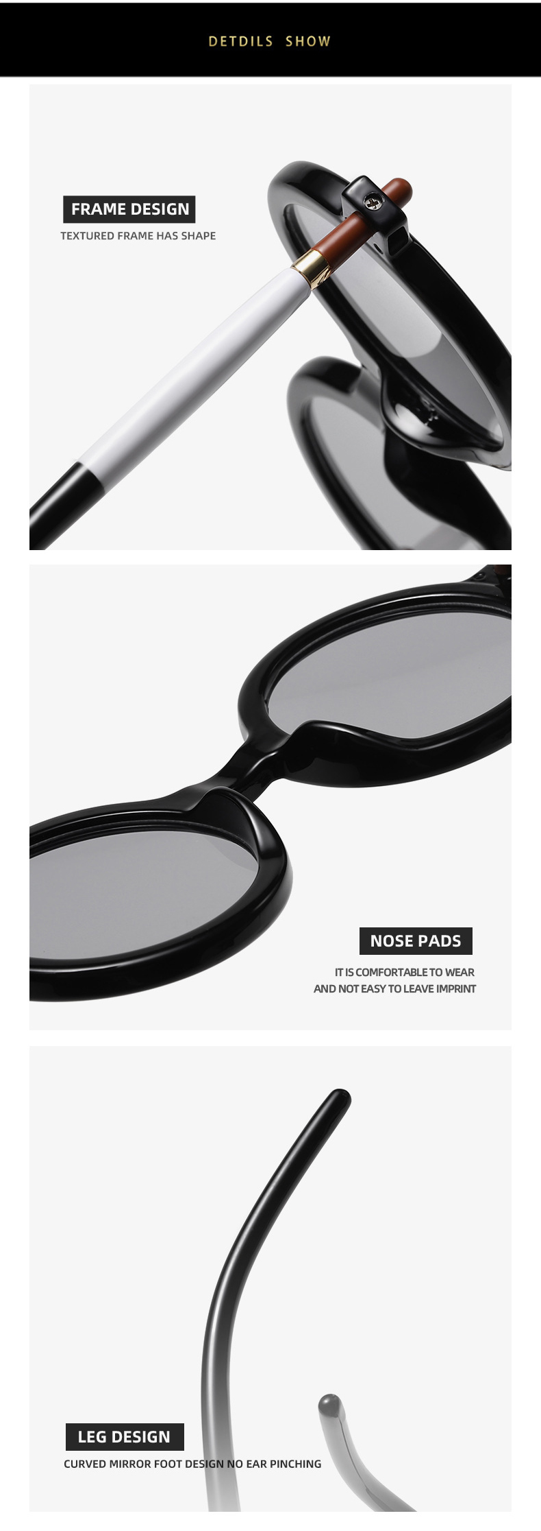 SO&EI Ins Popular Fashion Round Sungla Women Retro Double Color Clear Lens Eyewear Men Trending Shades UV400 Sun_voghion.com