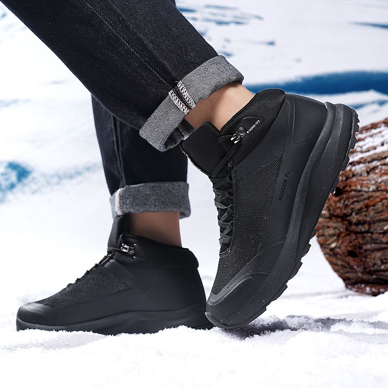 New Anti-splashing Water Mid-top Warm Outdoor Hiking Shoes_voghion.com