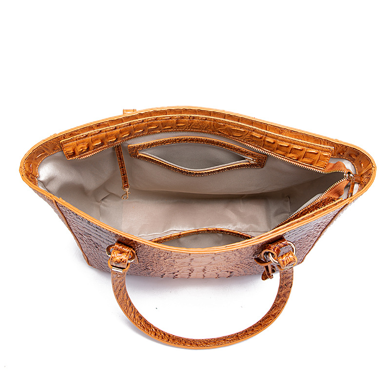 2023 nuova vendita calda versatile semplice borsa tote ascellare portatile moda borsa da donna retrò multi colore modello di coccodrillo Brahman_voghion.com