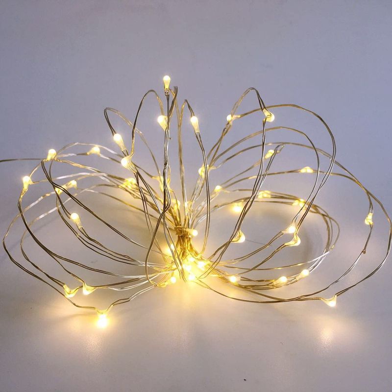 100-LED Copper Wire Fairy Lights – 10M Indoor/Outdoor Decorative String Lights (IP66 Waterproof, 6000K Cool White, PVC Coated, Battery-Powered)_voghion.com