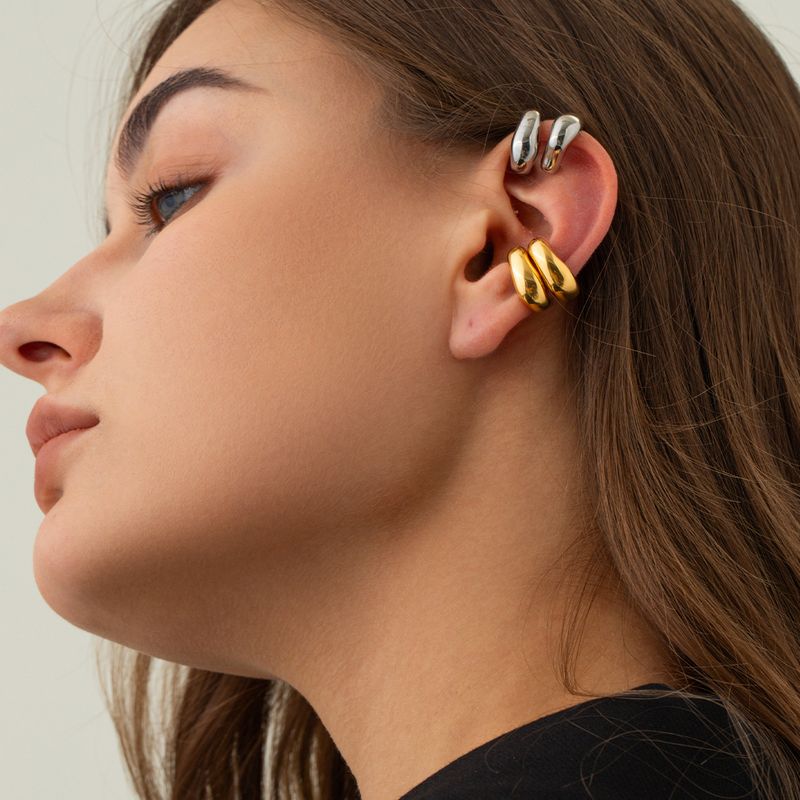 INS Neue Gold Niet Ohr Clip Ohrringe Edelstahl Modische und Personalisierte frauen Geschenk Schmuck_voghion.com