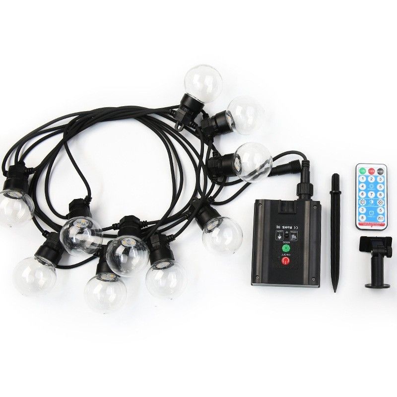G50 LED Ball String Lights - 24V Plug-in & Solar Options (5M/10M, Warm White, IP44, PVC Shell, CE Certified) For Indoor/Outdoor Decor_voghion.com