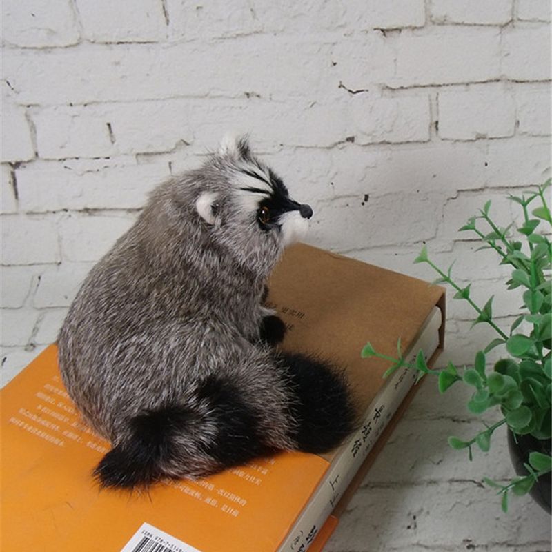 Symulacja 3D Szop Furry Animal Model Toy Art Craft Desktop Decor Photo Props_voghion.com