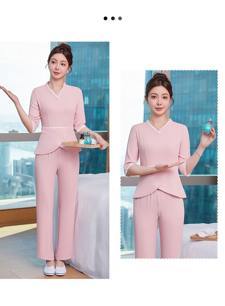High End Beauty Salon, Female Beautician, SPA Health Center, Advanced Bath, Foot Therapy, Massage Technician Suit Set_voghion.com