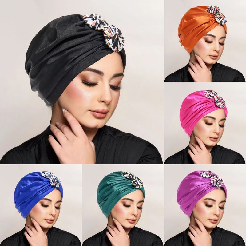 Neu Modische Muslimischen Multi-farbe Kopftuch Hut Mit Zwei Knöpfen Auf Der Stirn, frauen Vielseitig Pullover Und_voghion.com