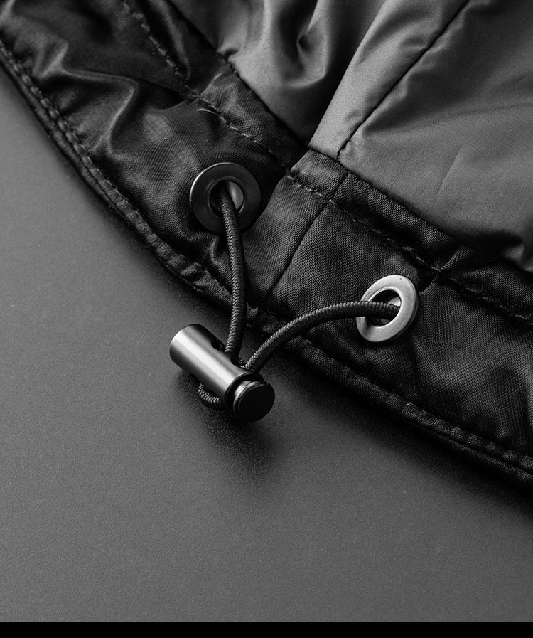 Chaqueta de plumón con capucha desmontable para hombre - Abrigo de invierno de plumas de pato blancas 700FP, parka cortavientos de corte entallado y largo medio (negro, M-3XL)_voghion.com
