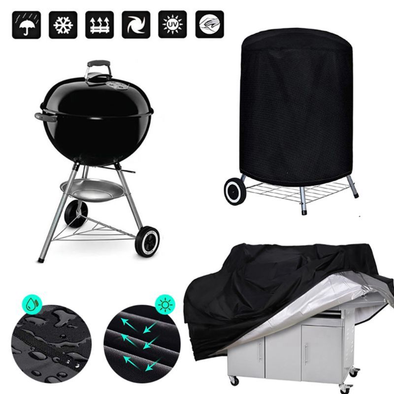 5 Size BBQ Grill Barbeque Cover Anti-Dust Waterproof Weber Heavy Duty Charbroil BBQ Cover Outdoor Rain Protective Barbecue Cover_voghion.com