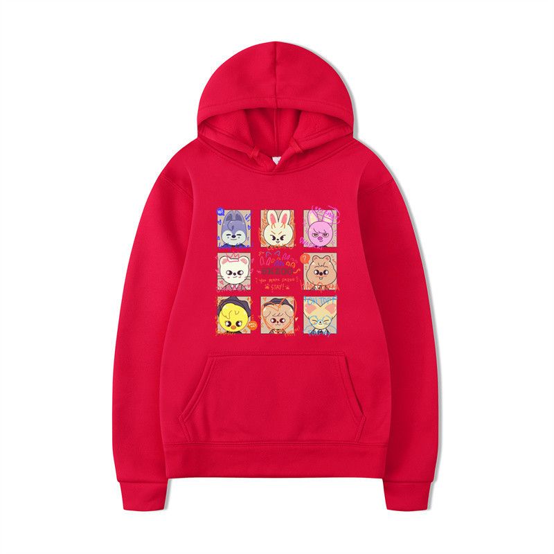 Nuova felpa in pile unisex autunno inverno con motivo a gatto dei cartoni animati Skids_voghion.com