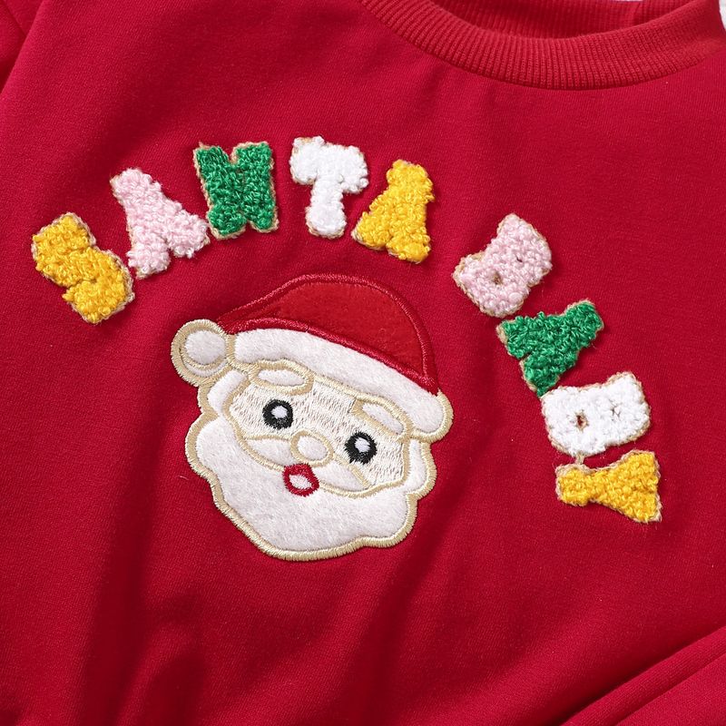 2024 Carino neonato e bambino piccolo abbigliamento per bambini lettera ricamata felpa con cappuccio pantaloni set_voghion.com