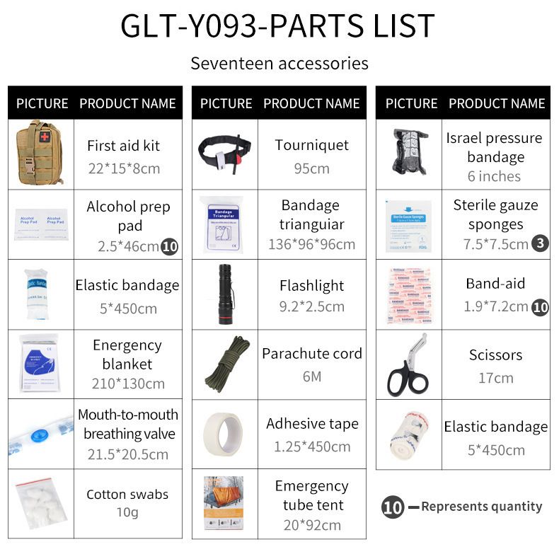 Erste-Hilfe-Set für Outdoor-Camping, Outdoor-Überleben, tragbares Notfall-Überlebensset für den Außenbereich, taktisches Notfallset_voghion.com