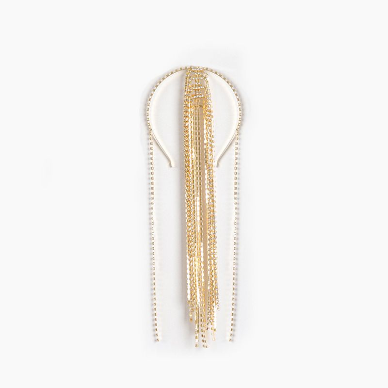 Frauen neue mode zubehör strass lange quaste kopfschmuck persönlichkeit stirnband haar zubehör ins stil haar zubehör_voghion.com