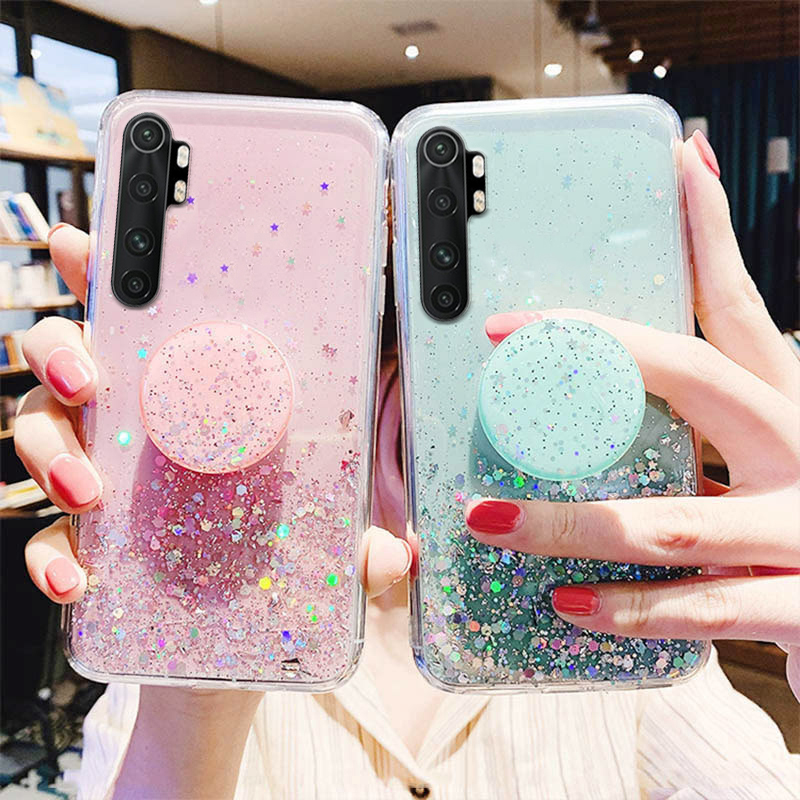 For Xiaomi Mi 11 Ultra 11 Lite Case Bling Glitter Cover Xiaomi Poco M3 F3 X3 Pro Redmi Note 11 9 10 8 7 Pro 10S 9S Holde_voghion.com