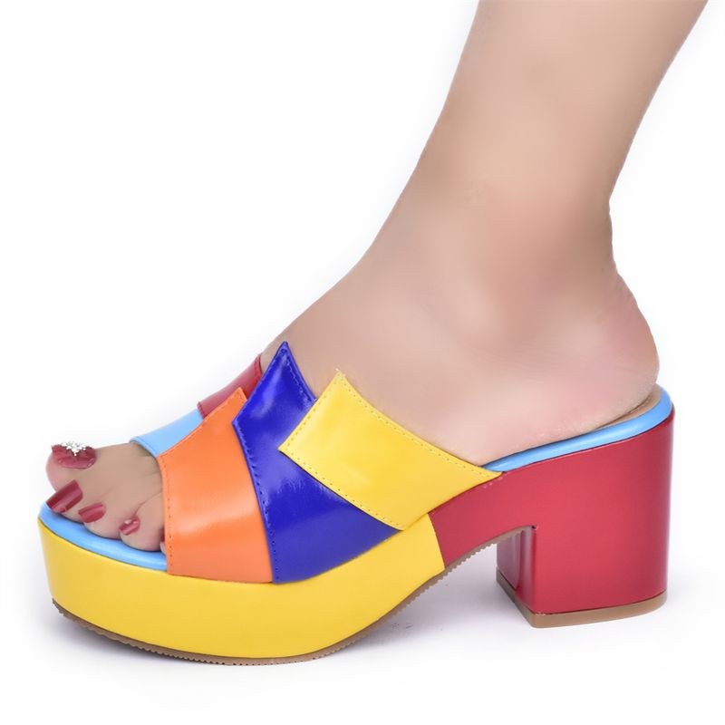 Italian Design Wedges For Women Platform Shoes High Heels Strong Heel Pumps Lady Wedge Sandals_voghion.com