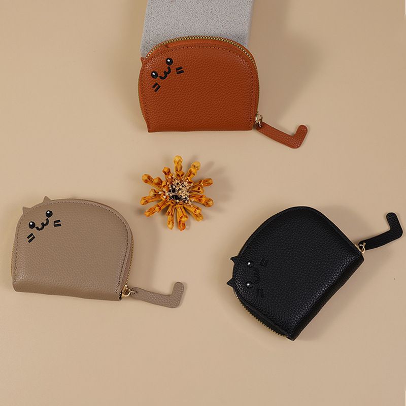 2024 Cat Small and Adorable Multi Card Advanced Cartoon Zero Wallet Portable Storage Bag Small Wallet Anti Dirt and Wear Resistant_voghion.com