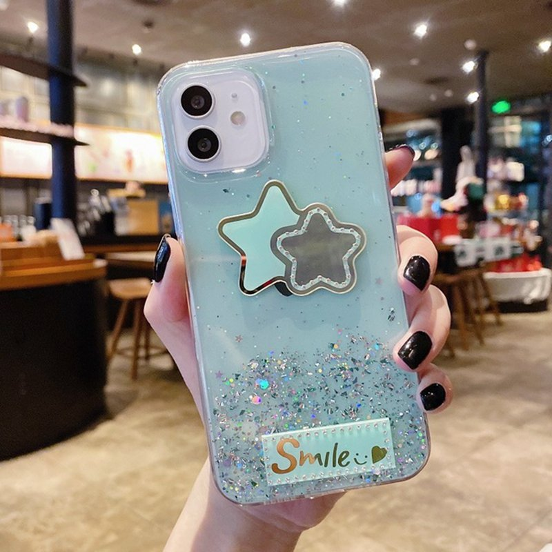 Custodia morbida Bling Glitter Stars per Samsung Galaxy A52S A21S A02S A03S A10 A20 A30s A50 A70 A7 A6 A5 A8 Plus 2018_voghion.com