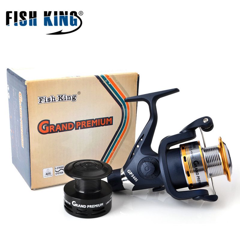 FISHKING Full Metal Head Fishing Line Spinning Sea Rock Valve Rod Drum Reel_voghion.com