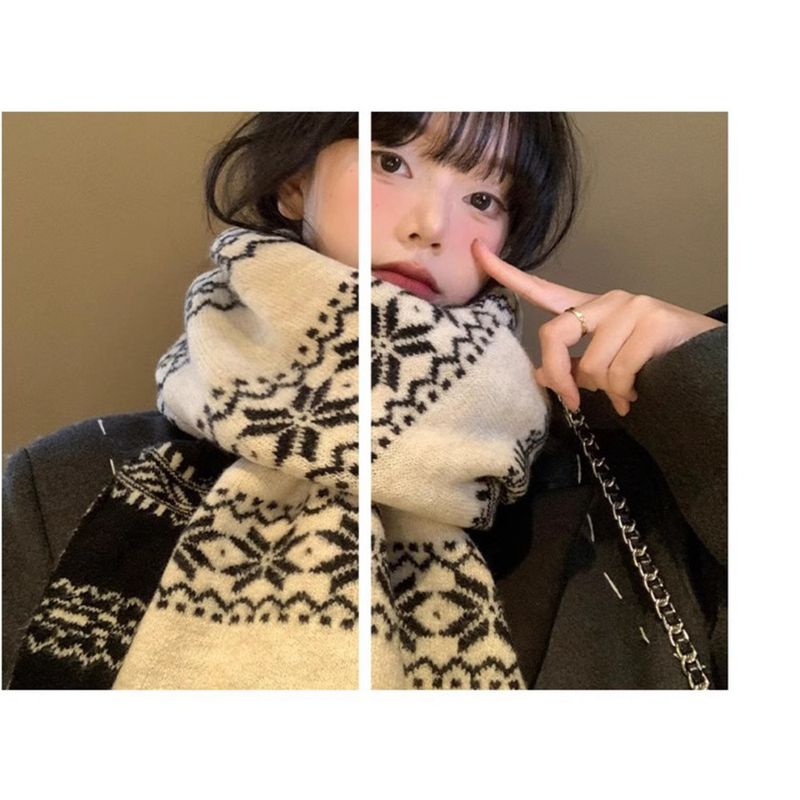 Women's 2025 Fall/Winter New Versatile Thickened Warm Scarf Shawl_voghion.com