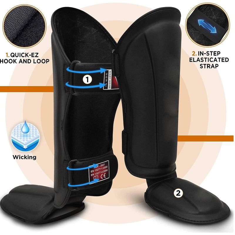 Protège-tibias de boxe adapté au taekwondo, au muay thaï, aux arts martiaux mixtes, aux manches de protection des jambes et aux combats d'arts martiaux_voghion.com