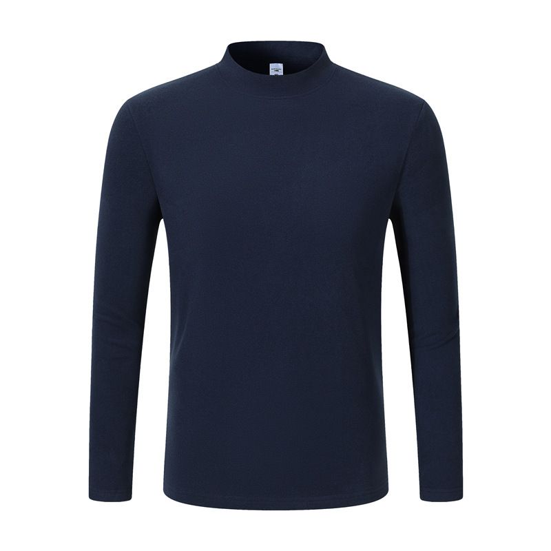 Halbrollkragen Herren Bottoming Shirt Doppelseitiger Samt Deutscher Samt Herbstkleidung Herbst und Winter Thermounterwäsche Einfarbig Lässig Lang_voghion.com